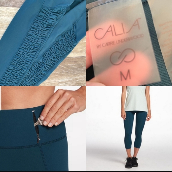 Calia Essential High Rise Smocked Legging by Carrie Underwood Side Ruching New - Picture 1 of 16